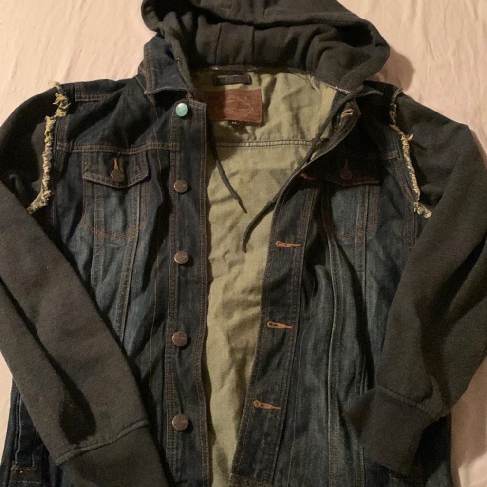 Hooded jean jacket